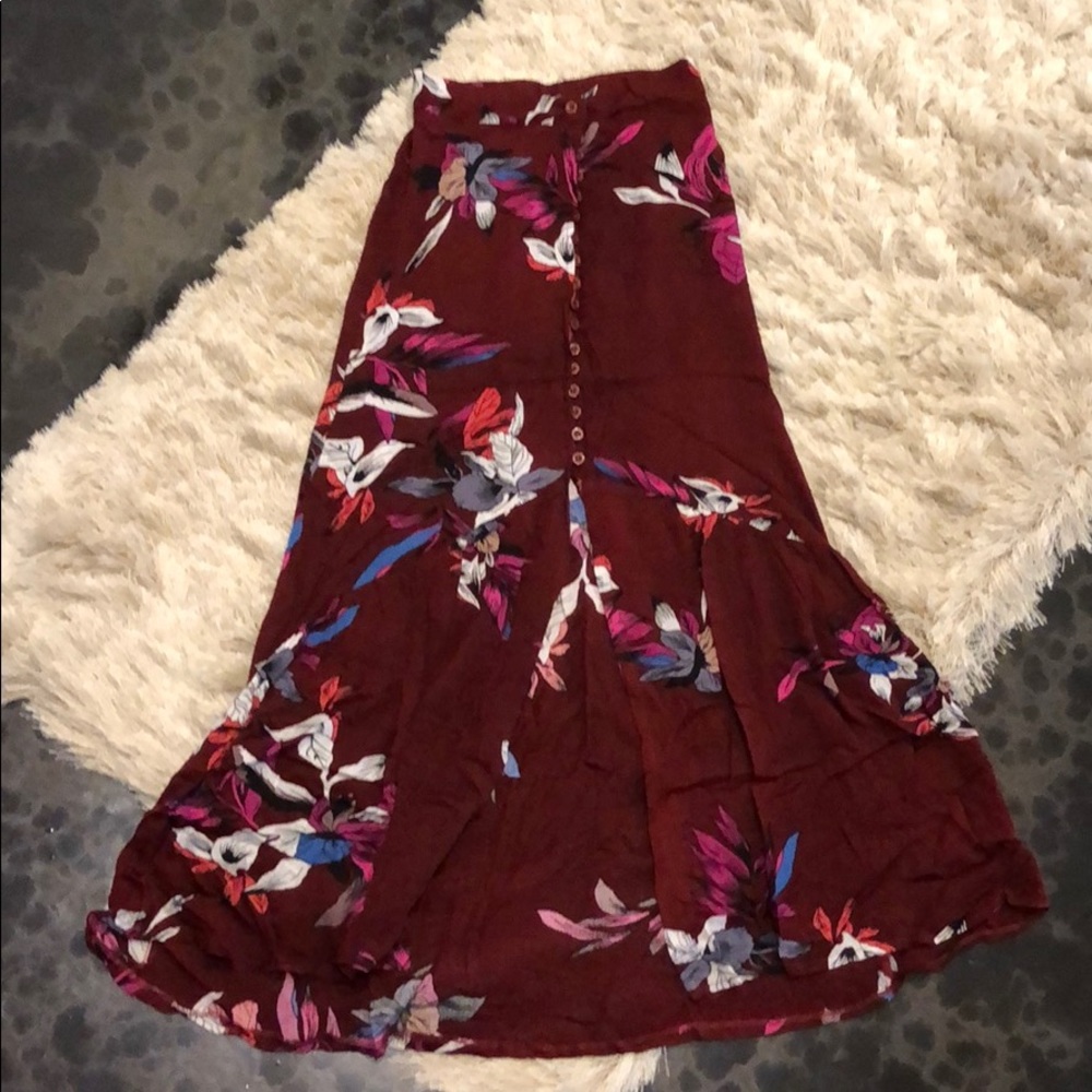Button Floral Skirt 🍃